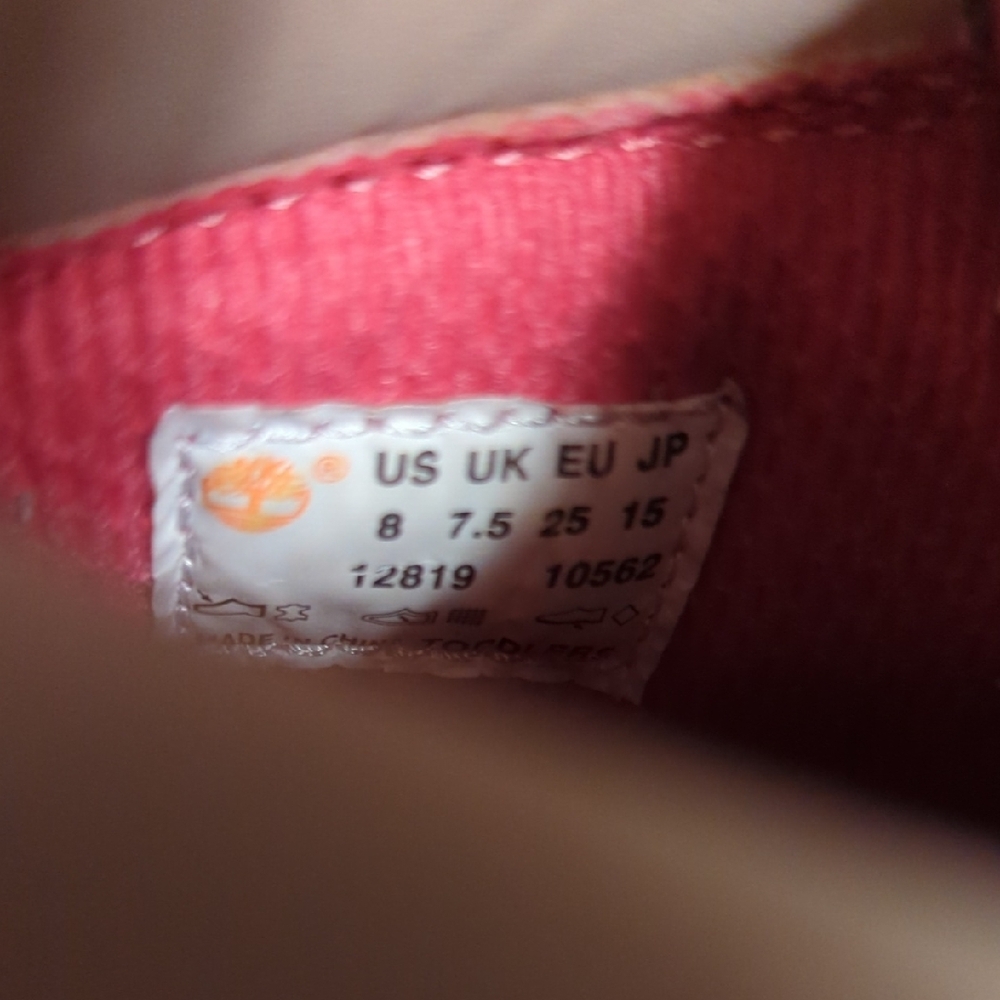 🩷 Timberland Kids Pink Boots | Toddler 8 - Picture 9 of 15